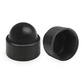 Drenky M8 protective caps, hexagonal, black, spanner size 13, pack of 25 cover caps for nuts, protective caps, hexagonal made of plastic, PE cap, nut for screws and nuts