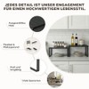 Spice Rack Set of 2 Bamboo and Metal Kitchen Organiser