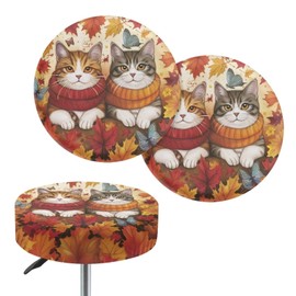 Oamsistay - Fundas de asiento para taburete redondo elástico para gato, protector de asiento elástico, protector de silla, lavable, funda de cojín de asiento para silla, decoración del hogar, talla M