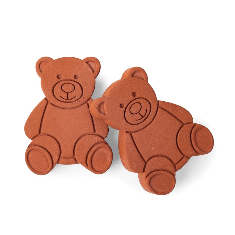 Fox Run Terracotta Brown Sugar Keeper and Saver, Bear, Set