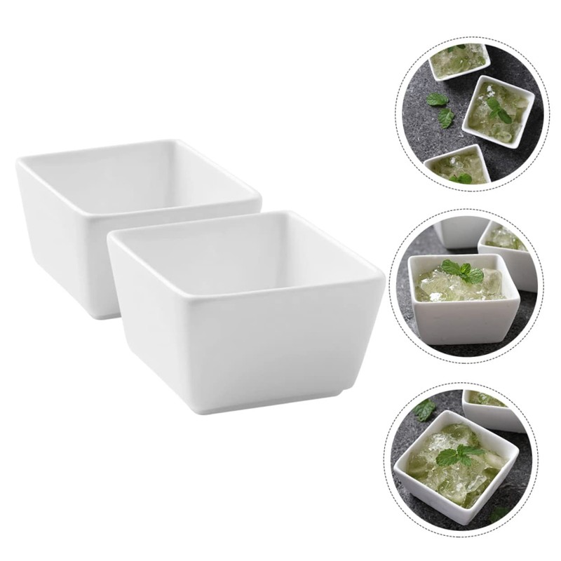 GRIRIW 2pcs Dipping Bowls Small Appetizer Dishes for Sauces Soy