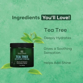 Botanic Hearth Tea Tree Shaping Cream, Hair Styling Cream with Collagen & Biotin - Men and Women - 7 oz