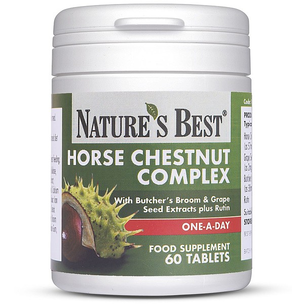 Natures Best Horse Chestnut Complex, Pure Grade Extract, 60 TABLETS