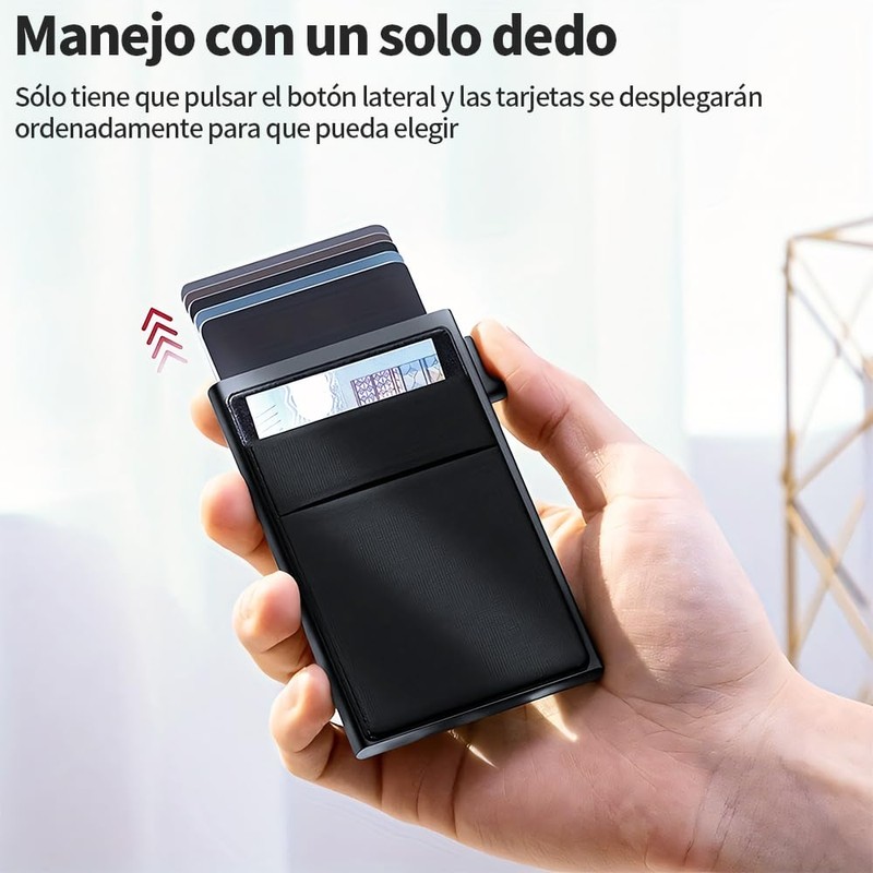 Vantisan Tarjetero Antirrobo con Múltiples Ranuras para Tarjetas, Delgado Tarjetero