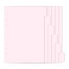 6 Pcs A5 Binder Dividers, 6 Holes Clear Binder Divider