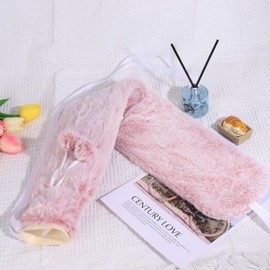 BOLEi Extra Long Hot Water Bottle with Cover Fluffy, Leak-proof and Odourless, 73 cm Neck Hot Water Bottle Can Be Tied Suitable for Neck, Waistband, Back, Christmas Gifts for Men and Women