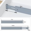 Ruichang Bamboo Kitchen Drawer Divider 4 Pack,17-22" Adjustable Utensil Drawer