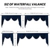 KNEOQIT Luxury Navy Blue Velvet Curtain Valance, Soft Touch Rod