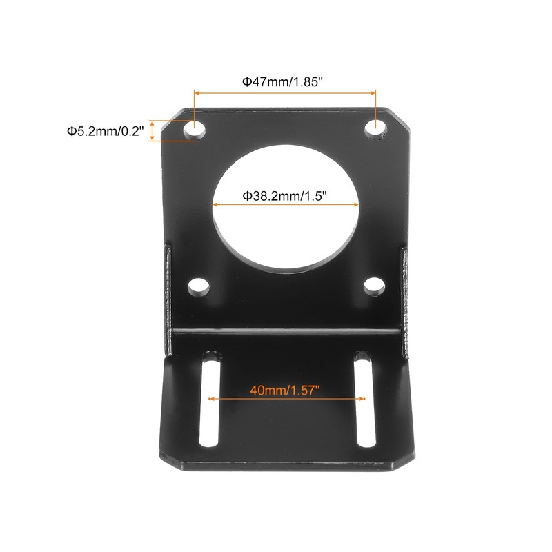 sourcing map Motor Bracket Motor Mounting Holder 68x65x68mm Black for