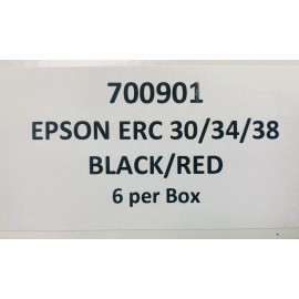 EPSON 2 Pack - EPSON ERC-30 / ERC-34 / ERC-38 Ribbons Black Red Ink Ribbon