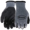 Boss Men's Textured Latex Coated Work Gloves, Water Resistant, 13
