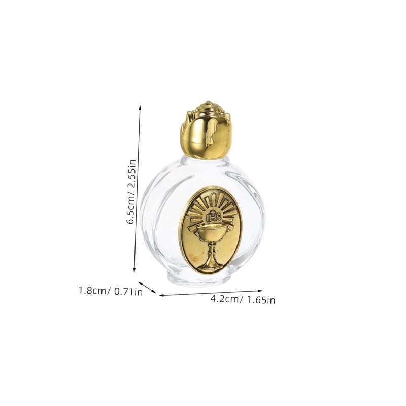 Mobestech Unique Religious 2pcs Decorative Holy Water Bottles Stylish Refillable