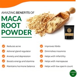 D-HUB AU: 1kg Organic Maca Powder Raw in bulk | Certified 100% Natural Maca Powder organic for men, women hair collagen I Maca powder for cooking, smoothies & drinks