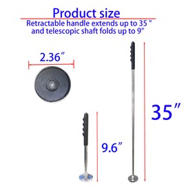 Qlvily Telescoping Magnetic Pickup Tool, Magnet Sweeper and Screws Parts Finder with 18Lbs Magnetic Pull Capacity, Extendable Telescoping Magnetic Pick-up Retractable from 8 to 34inch