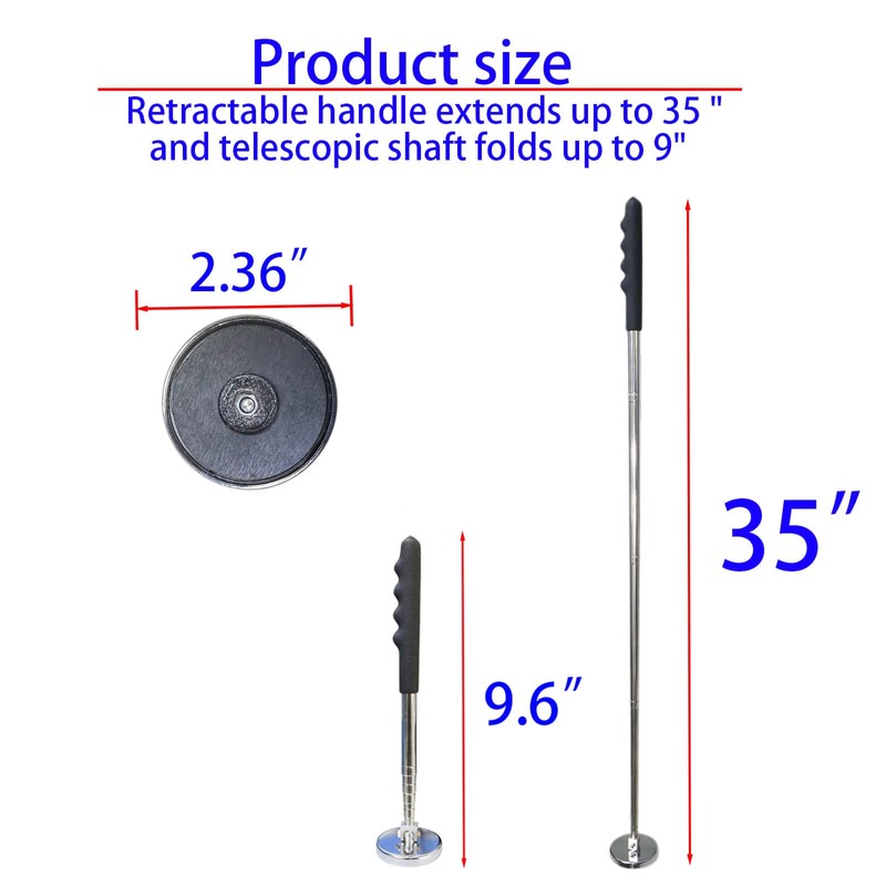Qlvily Telescoping Magnetic Pickup Tool, Magnet Sweeper and Screws Parts