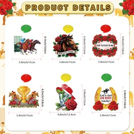 Kentucky Derby Banner Kentucky Derby Decorations Run for The Roses Banner for Kentucky Derby Party Decorations Horse Racing Decorations Kentucky Derby Party Supplies