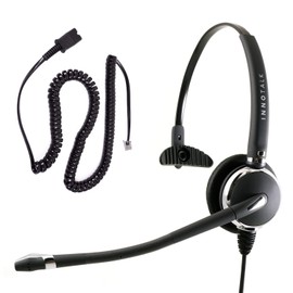 INNOTALK Headset Compatible with Cisco 7940 7941 7942 7945 7960 7961 7962 7965 7970 7971 7975 - Luxury Noise Cancel Mic Monaural Phone Headset for Call Center
