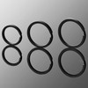 30 Pieces Flat Key Rings Metal Keychain Rings Split Keyrings
