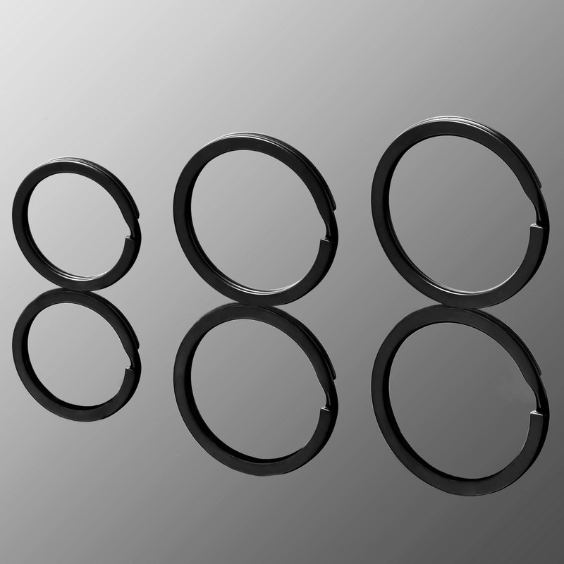 30 Pieces Flat Key Rings Metal Keychain Rings Split Keyrings