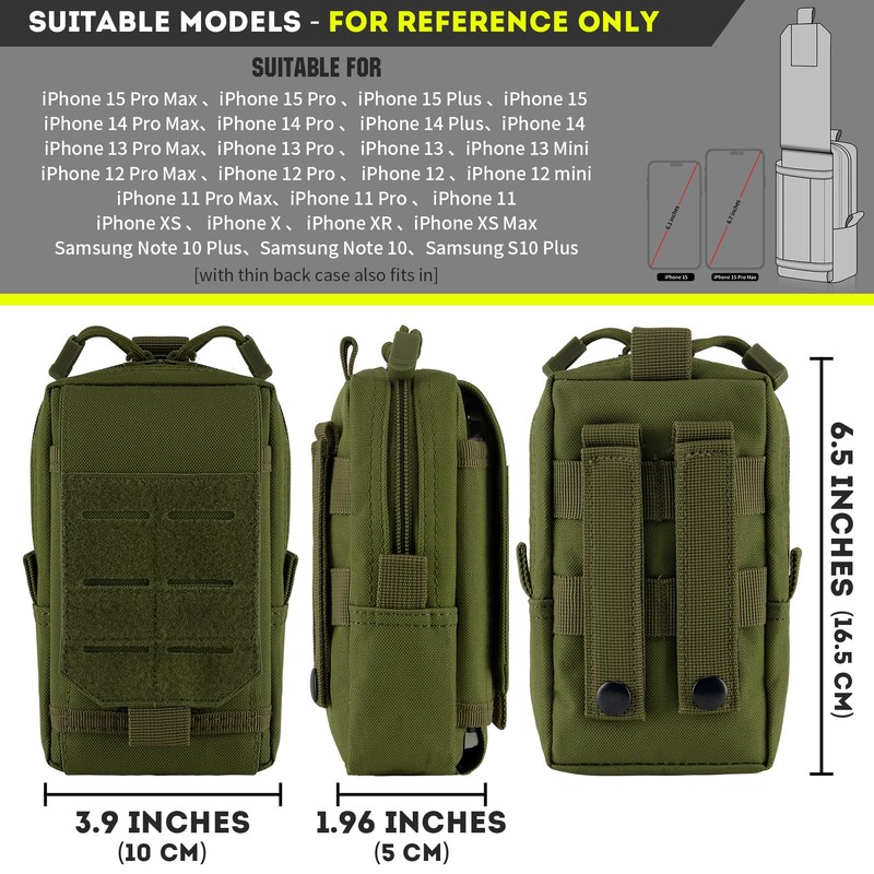 IronSeals Molle Pouch Multi-Purpose Tactical Compact Water-Resistant Utility Pouch with