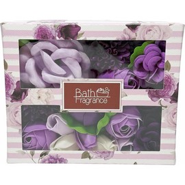 Q-FLA Brillante Brillante Bath Soap Flower Purple, 1 Piece / Q-FLA 큐플라 Brillante 브릴란테 입욕제 소프플라워 퍼플, 1개