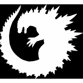 ASTUTE GRACE G Monster Vinyl Decal Sticker for Car Truck Motorcycle Window Bumper Wall Laptop Size- 5.5 inch Wide Gloss White AG-555