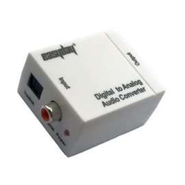 EULAN Digital to Analog Converter DAC Digital SPDIF Optical Toslink to Analog Stereo Audio L/R Converter Adapter with Optical Cable