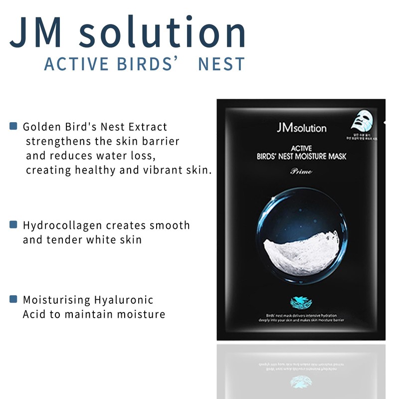 JM Solution Face Mask [10Pack] Hydrating Collagen Facial Masks -