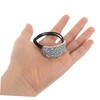 SAFIGLE 4Pcs Sparkling Rhinestone Hair Ties Elastic Crystal Scrunchies for
