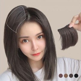 여성 정수리 부분 가발 탑커버 볼륨 헤어 피스 소형 똑딱핀 헤어뽕 정수리뽕 Women's Crown Hairpiece Top Cover Volume Hair Piece Small Snap Hair Bump Crown Bump