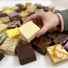 Valley Fudge, Vanilla Fresh Artisan Fudge, Real Butter, Gourmet Candy, Half Pound Package