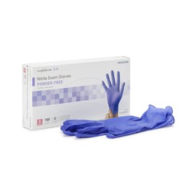 McKesson Confiderm 3.0 Nitrile Exam Gloves - Powder-Free, Latex-Free, Ambidextrous, Textured Fingertips, Non-Sterile - Dark Blue, Size Small, 100 Count, 10 Boxes, 1000 Total