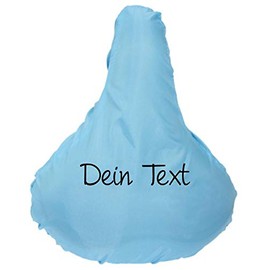 Shirtinstyle Premium Protective Cover Saddle Protector with Your Desired Text, Bicycle, Protection, Cover, Cover, Light Blue