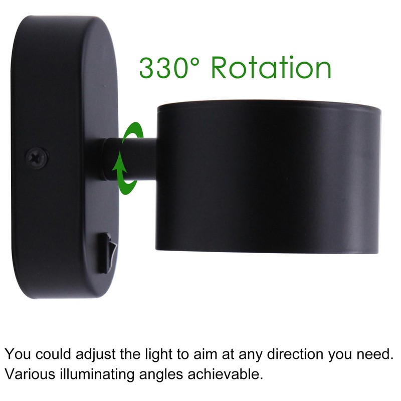 Homdec12V RV LED Bedside Reading Light with Switch, 350° Rotatable