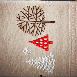 Vervaco DIY Vervaco Modern Christmas Designs Trees Stamped Embroidery Table Runner Kit
