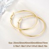 Jewlpire Medium Gold Hoop Earrings for Women, Lightweight 14K Gold