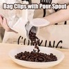 Walquicks Bag Clips with Pour Spout, Snack Clips That Pour,