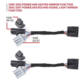 2 Pcs Tow Mirrors Adapter for Ford F250 F350 F450 F550 Super Duty Truck 1999-2007 Mirrors Conversion Harness Wiring Connector