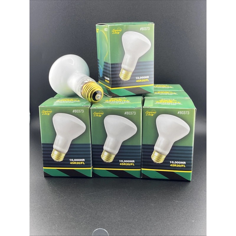 Superior life 10 Pack 45R20/FL Dimmable Reflector Bulb 45W 120V