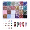 Pack of 3500 Rhinestones for Nails, 24 Colours, 4 mm,