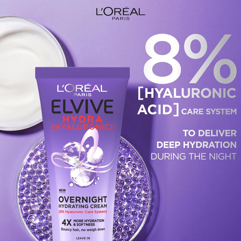 L'Oréal Paris Elvive Hydra Hyaluronic Acid Overnight Hydrating Cream for