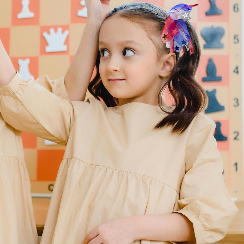 Firopia 4th of July Patriotic Hair Ties Scrunchies | 2