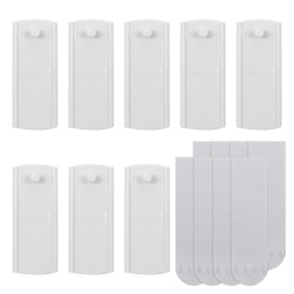 Large Universal Frame Hanger Damage Free Hanging Frame Hangers 8 Picture Hangers, 12 Large Removable Adhesive Strips No Nails Picture Hooks for Bathroom Kitchen Home Door Closet