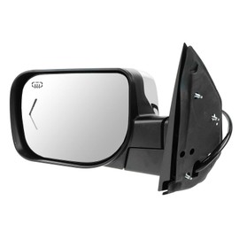 TRQ Driver Side Mirror Assembly Electric Adjustment Heated Memory Chrome Compatible with 2008-2010 INFINITI QX56 2008-2015 Nissan Armada 2009-2015 TITAN
