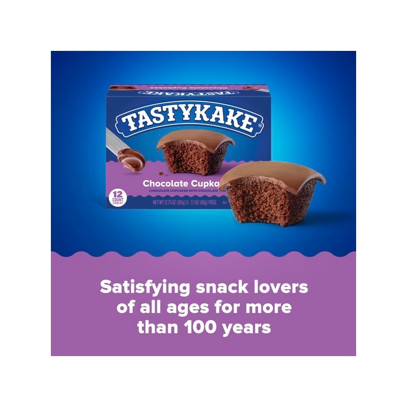 Tastykake Chocolate Cupcakes Snack Cakes with Chocolate Frosting - (Pack