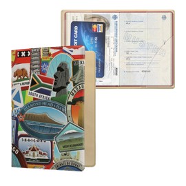 kwmobile Passport Holder Protective Cover - PVC and Plastic Passport Cover for Men and Women - Essential Travel Accessory - Black/Red/Blue