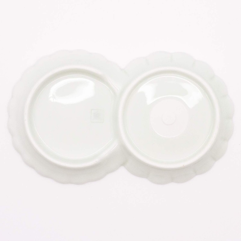 Hasami Ware 476690 Shigeyama Pottery Chrysanthemum Shape, Small Portion Plate,