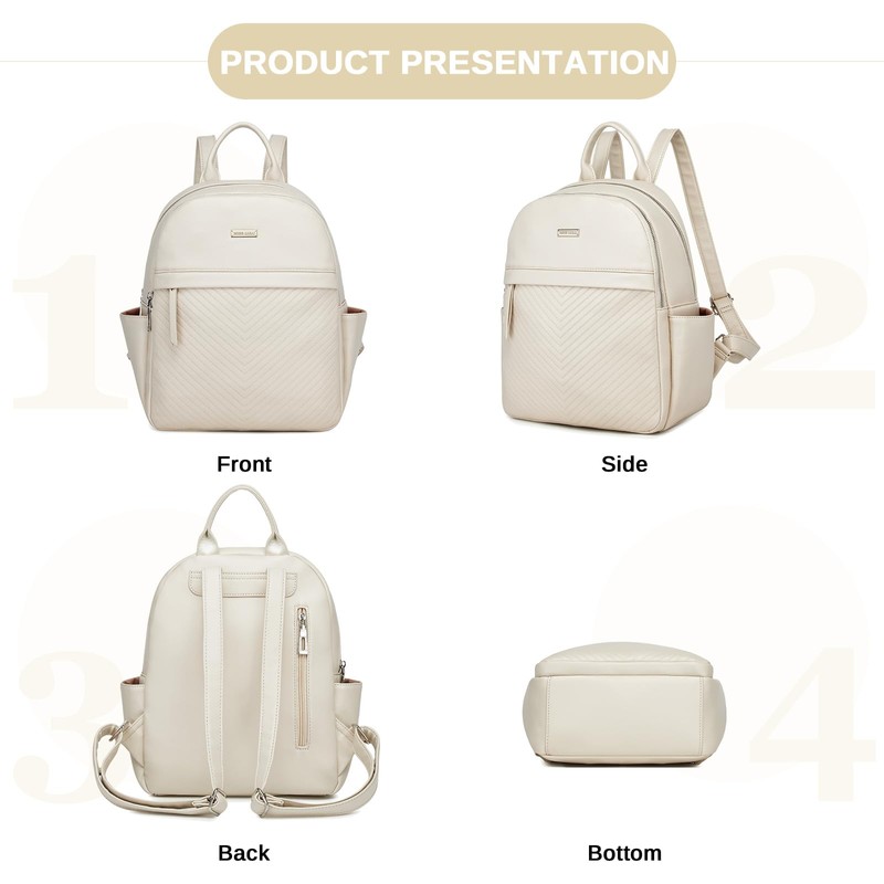 Miss Lulu Stylish PU Leather Women's Backpack, Waterproof Women's Backpack