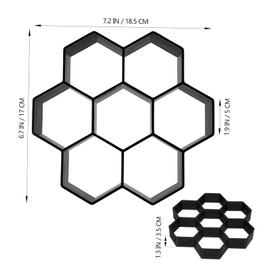 Concrete Brick Mold Hexagon Concrete Moulds DIY Cement Floor Tile Mold for Garden Driveway Walk Maker Cement Molds