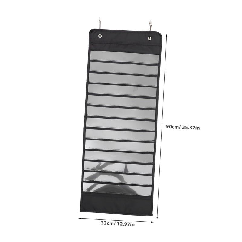 DOITOOL Daily Schedule Pocket Chart Classroom Organizer with Transparent Pockets